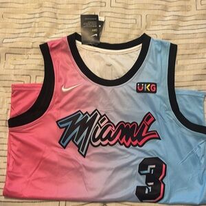 Brand New Dwayne Wade Miami Heat custom Jersey